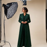 NAKHLAH blazer, full-length view showing the palm-inspired design.