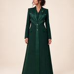 NAKHLAH blazer in Deep Saudi Green, complete front silhouette.