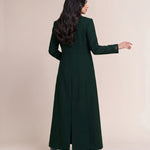 TERRA blazer in Deep Saudi Green, full-length back view.