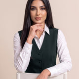WAQAR formal set in Deep Saudi Green, full-length back view.