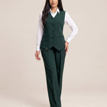 WAQAR formal set in Saudi Green, three-quarter full-length view.