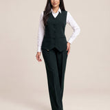WAQAR formal set in Deep Saudi Green, three-quarter full-length view.