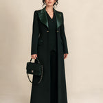 GLORY Deep Saudi Green blazer, upper-front detail with broad lapels.